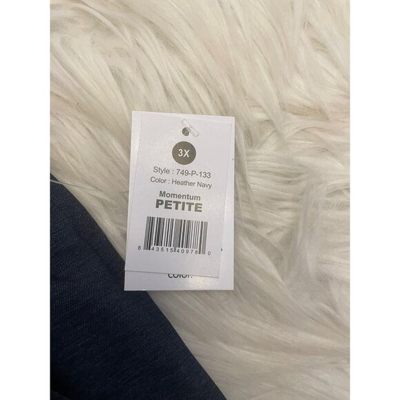 Koi Lite Stretch Petite 3X Heather Navy Momentum 749-P-133 Scrub Pants New - Picture 3 of 12